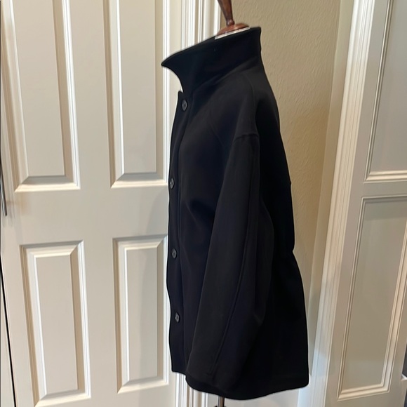 Lauren Ralph Lauren Womens Dorian Overcoat Cashmere Blend Black L - Picture 4 of 13